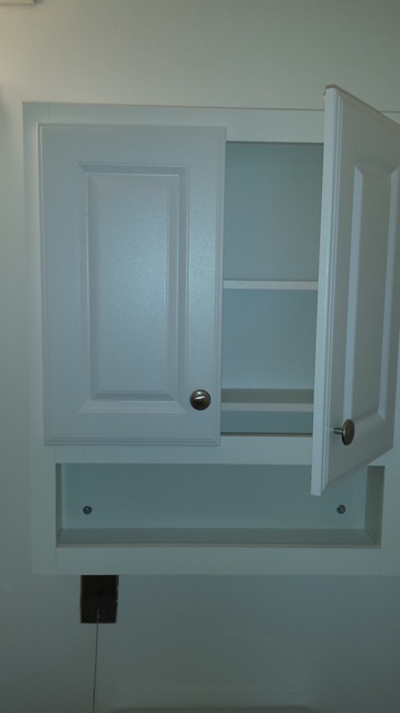 Accessible One Bedroom Apartment Bathroom Cabinet