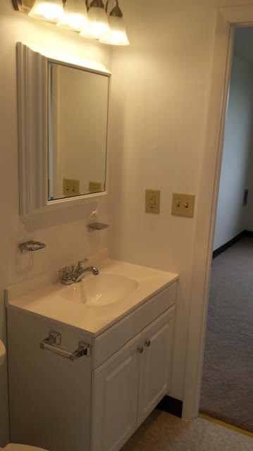 Senior One Bedroom Apartment Bathroom Sink and Vanity